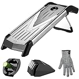 SILBERTHAL Gemüsehobel Mandoline - V-Hobel mit Einsätzen - Scharfe Klinge - Platzsparend verstauen