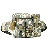 Huntvp Taktische Hüfttasche mit Wasserflaschenhalter, wasserdicht, Molle-Fanny-Hüftgürteltasche