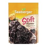 Seeberger Soft-Pflaumen: Fruchtig-saftige Pflaumen mit süßem Fruchtfleisch - ideal zum Mitnehmen - essfertig, entsteint & getrocknet - ohne Zuckerzusatz, vegan (1 x 200 g) 1er Pack