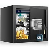 Tiskgg 35L Fireproof Safe Tresor Feuerfest Wasserdicht, Möbeltresor Tresor für Zuhause Schmuck Bargeld Dokumente Geldkassette Wandtresor mit Digital Zahlenschloss