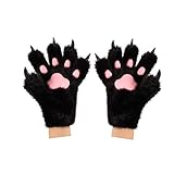 hbbhml Tierpfote Klaue Handschuhe Niedliche Katze Fuchs Bär Plüsch Halloween Weihnachten Laufen Cosplay Kostüm Winter Warme Handschuhe Fäustlinge