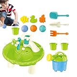 Moxeupon Sand- Und Wasserspieltisch | 13X Wasser Sensorik Tisch - Sinnespielzeug Strandset Mit Spielhaus Für Mädchen Bei Garten Terrasse Innenbereich