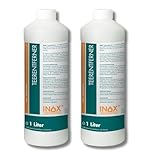INOX® Auto Teerentferner 2 x 1L - Teerreiniger für Innenraum und Außen - Klebstoffentferner Baumharzentferner - Industriereiniger schonend zu Autolack und Chrom