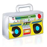 TK Gruppe Timo Klingler Aufblasbarer Retro Ghettoblaster ca 45 x 42 cm Hip Hop Radio Walkman 80er 90er Outfit Party Accessoires Kostüm Fasching Karneval Bad Taste Assi