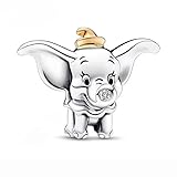 JOME Dumbo Charm Limited Edition aus 925er Silber, detailliertes Design und Gedenkstätte an 100 Jahre Magie, Einheitsgröße, Sterling-Silber, Kein Edelstein