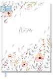 Notizbuch A5 kariert 'Sweet Flowers' von Trendstuff by Häfft - 124 Seiten, 62 Blatt - ideal als Tagebuch, Bullet Journal, Ideenbuch, Schreibheft - nachhaltig & klimafreundlich