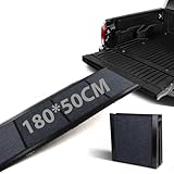 BommJokker Hunderampe Hunderampe auto Klappbar Hundetreppe Große Hunderampe Auto Klappbare Hunderampe mit Rutschfester Teppichoberfläche Tragbare & Klappbare Hundetreppe Auto Einstiegshilfe (180*50cm)