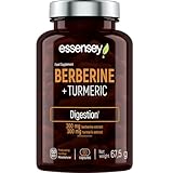 ESSENSEY - Berberine+Turmerci I Berberin & Curcuma I 90 Kapseln I 300 mg Kurkumaextrakt I 300 mg Berberitzenextrakt I Vegetarier & ohne Zusätze I 90 Tagesdosen I Zellulosekapsel