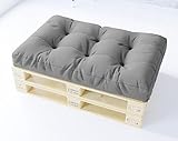 King Matratzen Palettenkissen Set für Europaletten - Premium Wasserdicht sitzkissen rückenkissen Indoor und Outdor 120x80 120x40 60x40 2 Farben (120 x 80 x 12 cm HELLGRAU (14))