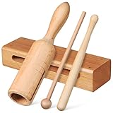 ERINGOGO 2 SäTze Rhythmus-Block Aus Holz Orff Instrument Handheld Rhythmus BlöCke Handheld Tube Mit Holz SchläGer FüR Bildungs