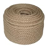 Natürliches Jute-Seil, 8 mm dick, 50 m lang, für Garten, Basteln, Verpackungen und Dekoration