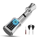 Türschloss Fingerabdruck, Eseesmart Elektronisch Türschloss, Tür-Schließzylinder 40/40 mit Tastatur Codes und Schlüssel, Türschloss mit Zahlencode, Code, Schlüssel