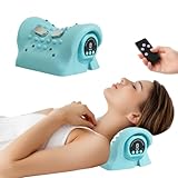 Nackenmassagegerät, EMS Elektrische Nackenmassagegerät mit Wärme,3 Modi 6 Einstellbare Frequenzen-Nackenstrecker zur Entspannung von Nacken und Schultern，Tiefenpflege für die Wirbelsäule