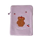 YCHUCH Stilvolle Minimalistische 11-Zoll Tablet Aufbewahrungstasche Aus Samt Reisefreundliche Tragetasche Tablet Organizer Hülle