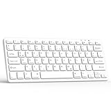 TQQ Bluetooth Tastatur, Deutsches Layout QWERTZ, Wireless Keyboard für iPad Pro/Air/Mini/10.9/10.2/9.7/Windows/Android/IOS, Ergonomisches Design