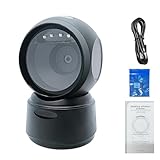 Greensen Drahtloser Barcode-Scanner, Schnelle Dekodierung LED-Licht Freihändiger Barcode-Leser mit Mehreren Feedback-Methoden, für