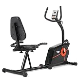 Novonova Ergometer Heimtrainer mit Magnetbremssystem, 8 einstellbare Widerstandsstufen, Pulssensoren und Multifunktions-LCD-Display, einstellbarer Sitz, NV-6304