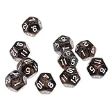 F Fityle 5X 10er Seitig D12 Würfel Spielwürfel für Brettspiel Kartenspiel