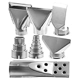 NULYLU 7 Stück Heißluftdüsen aus Rostfreiem Stahl Verschiedene Größen Rund Flach Gerippt Ersatzdüsen für Heißluftlötstationen Kompatibel mit Heißluftwerkzeugen und Entlötgeräten