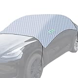 Abdeckung für Halbauto, Schneeschutz für Autos, Frostschutz für Motorhaube, Silberfarben, Schnee-Abdeckung für Windschutzscheibe, Windschutzscheibe, Fensterabdeckung