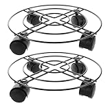 WOONEKY 2 Stück Rundrollen für Fußbad-holzwanne Geräuscharme Drehbare Schwerlast-lenkrollen für Runde Fußbadeimer Platzsparend Leise und Einfach zu Ersetzen für Innen Außenbereiche