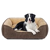 JOEJOY Hundebett Mittelgroße Hunde, Hundekorb Flauschig, Hundebett Waschbar, Plüsch Hundebetten, rutschfeste Hundekörbchen, 76x61x23cm, Hundebett für Mittelgroße Hunde und Katzen