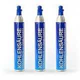 3x 425g CO2 Kohlensäure Zylinder/Flasche inkl. Füllung zum Sprudeln von Wasser/Mineralwasser