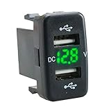 GRARRO Auto Buchse Dual USB Port Volt Display Adapter Passen für Gruen