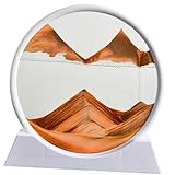 WHAMVOX Bewegliches Sandbild mit Fließendem Farbigem Quarzsand Dekoratives Büro Wohnaccessoire Entspannende Landschaftskunst für Schreibtisch Robust und Elegant Gestaltet