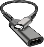 USB C auf HDMI Adapter, Type C HDMI Konverter 4K Thunderbolt 3/4, kompatibel mit Laptop MacBookPro/Air, iPhone 15 16 Pro/Max, Samsung GalaxyS8-S23, Surface,Ipad Pro