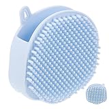 EPIGEIST Badebürste Wäscher Massagebürsten für Bäder Kopfhaut doppelt Borste Peeling-Körperpeeling Peeling-Körperbürste Körperdusche Scrubber Silikonbürste Hautscheuerbürste Kieselgel Blau