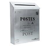 DOITOOL Vintage Stil Briefkasten aus Eisen Dekorative Hängende Wandbriefkasten für Außenbereich Vielseitige Nutzung als Post Vorschlagsbox Geräumig für Briefe Zeitungen und Karten