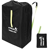 ASSRECT Transporttasche Kinderwagen, 120x63x43cm Universale & wasserdichte Hülle für Flugzeug, Robuste 600D Oxford Tasche mit Verstellbarem Schultergurt für Doppel/Einzel Buggy