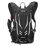 toptrek Fahrradrucksack 18L Ultraleicht Fahrrad Rucksäcke mit Regenschutz und Helmabdeckung Trinkrucksack Wasserdicht Radsport Rucksack Sportrucksack Hydration Rucksack(Schwarz)