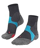 FALKE Unisex Fahrradsocken BC3 Comfort Short Funktionsmaterial Baumwolle Antiblasen gepolstert 1 Paar, Grau (Stone 3591), 39-41