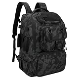 Hp hope Angelrucksack mit Rutenhaltern und Kühler, 40L Angelausrüstungstasche, Angelausrüstung Rucksack, Angelausrüstung
