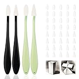 LBJFYHJN 4 Stück Radierstift Set mit 40 Ersatz Schwammköpfen, Zeichnen Zubehör für Künstler, Papierwischer zum Zeichnen，Ideal für Kunststudenten, Maler und Zeichnen-Enthusiasten