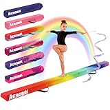 Schwebebalken Aerobik® | Zusammenklappbarer Rainbow Gymnastikbalken für Kinder und Erwachsene | Transportabel mit Tragetasche | Starr, leicht, rutschfest | 3 Lagen Soft-Touch-Beschichtung