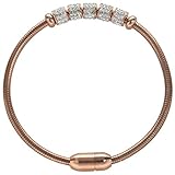 Koanhinn Kristall Magnetisch Armreif Fuer Frauen Edelstahl Armband Rose Gold