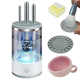 IUHFSIFS Pinselreiniger Make Up Elektrisch【7000 U/min Motor – Leistungsstarke Tiefenreinigung】【Geeignet für alle Pinselarten】Leicht Zu Edienen Make Up Brush Cleaner Grau, USB Betriebenea