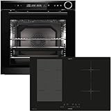 Oranier Dampf Einbau-Backofen Set EBD830 autark - 14 Funktionen - 80 cm Flexx-Induktion KXI480 - Kochfeld mit Slider-Steuerung & Brückenfunktion