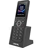 Fanvil W610D DECT Schnurloses Telefon, Bluetooth 5.0, 3,5 mm Kopfhöreranschluss, Push to Talk, 1,8 m Drop Resistant, Schwarz