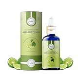 LEBBIO Bergamottenöl 50ml [100% NATÜRLICH & PUR] Kaltgepresst echte Bergamotten - perfekt für Aromatherapie, Diffusoren, Ölbrenner - stimmungshebend, beruhigend, entkrampfend