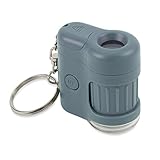 Carson MicroMini 20x LED Taschenmikroskop mit UV-Licht und Taschenlampenfunktion, Surf Blue (MM-280B)