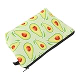 TOYANDONA Tragbare Kosmetiktasche mit Avocado Motiv Große Kapazität Langlebiger Kulturbeutel mit Reißverschluss für Make Up und Reiseaufbewahrung
