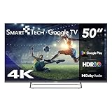 Smart Tech TV LED 4K UHD 50' (127cm) 50UG02V Google Tv 4xHDMI 2xUSB Hotel Mode Store Mode