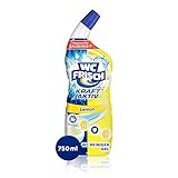 WC-Frisch WC Reiniger Gel Lemon (750 ml), WC Reiniger mit Lufterfrischer-Effekt, Toilettenreiniger sorgt für hygienische Frische, mit 4-fach Aktivstoff-Kombination