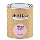 chalk-it Kreidefarbe 750ml (40) Sweet Rose Möbel Farbe Shabby Chic Holzlack Natur Vintage Look Möbellack Erfüllt EN71-3 Sicher Kindermöbel Spielzeuge