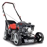 Scheppach Benzin Rasenmäher MP132-42 | Schnittbreite 42cm | 3,3 PS | Stahlgehäuse | Reinigungsfunktion | 45 Liter Fangkorb | Höhenverstellung in 7 Stufen (25-75mm)