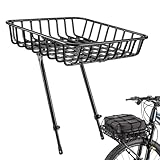 Aluminium-Fahrradkorb – 33 x 33 x 7,5 cm, stabiler Frontgepäckträger, Fahrradaufbewahrungskorb aus Metall, vielseitiger Gepäckhalter | Pendlerzubehör für Mountain Road, elektrisches Radfahren, Outdoor